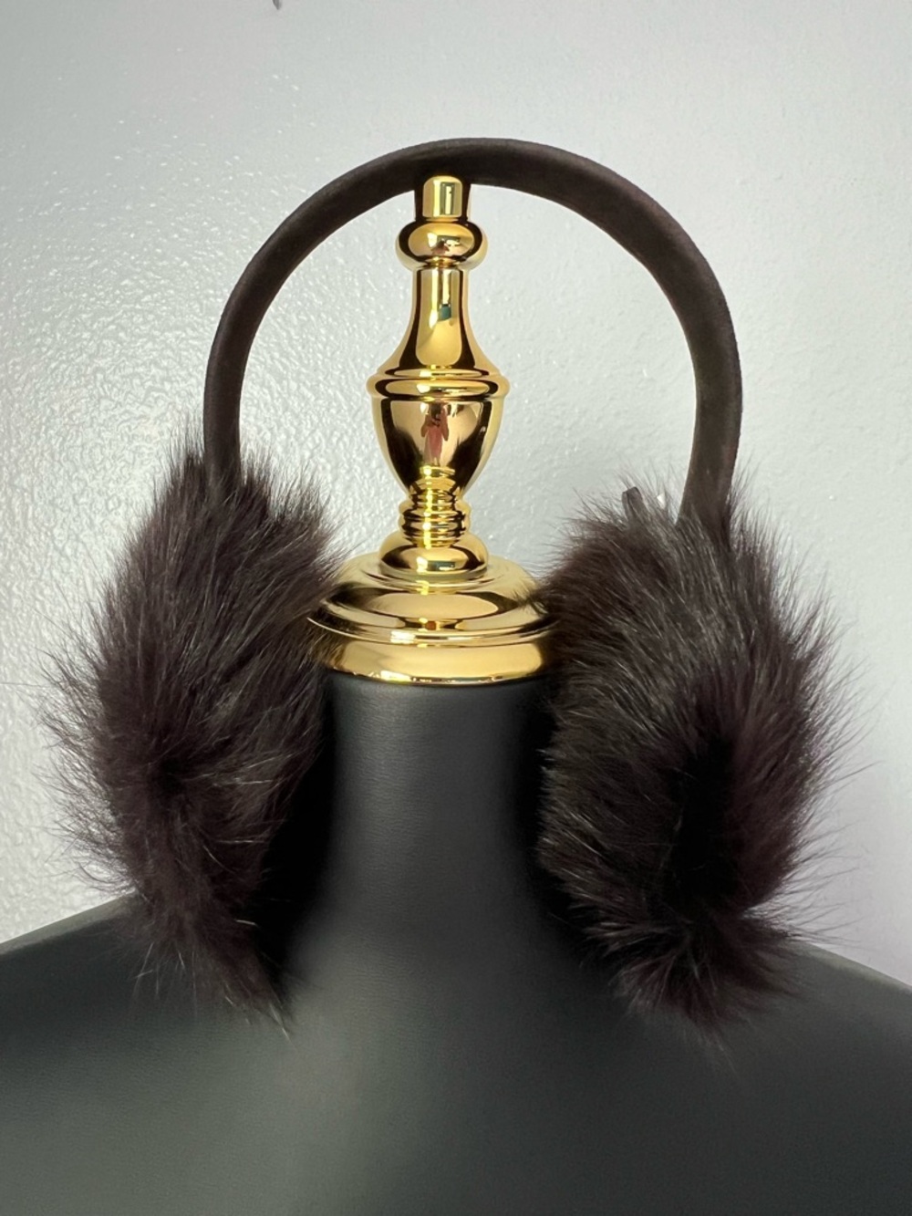 J. Crew Dark Brown Faux Fur Headband Ear Warmer